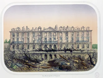El Château de Meudon bombardeado por tropas prusianas en 1870, c.1871